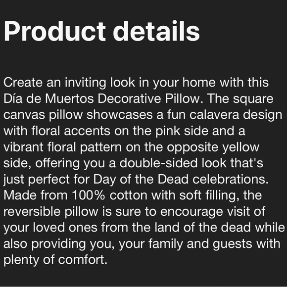 Day of The Dead Accent Pillow - Picture 12 of 15